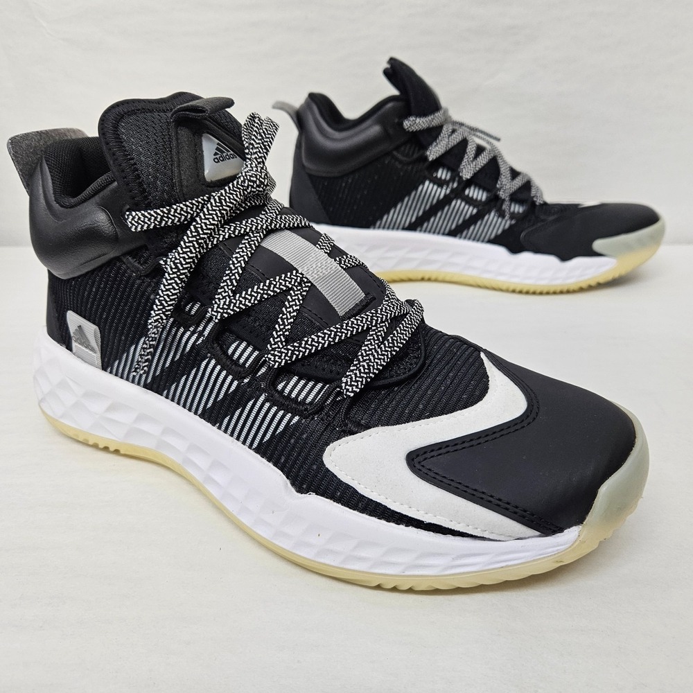 Adidas Pro‎ Boost Mid Basketball Shoes FW9512 Core Black White Mens Size 7